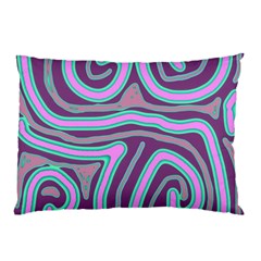 Purple Lines Pillow Case by Valentinaart