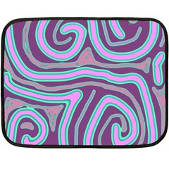 Purple Lines Fleece Blanket (mini) by Valentinaart