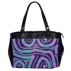 Purple Lines Office Handbags by Valentinaart