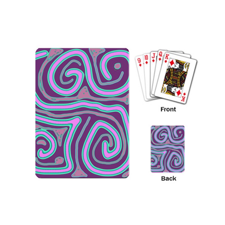 Purple lines Playing Cards (Mini) 