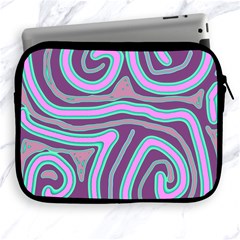 Purple Lines Apple Ipad 2/3/4 Zipper Cases by Valentinaart