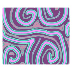 Purple Lines Double Sided Flano Blanket (small)  by Valentinaart