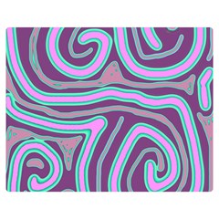 Purple Lines Double Sided Flano Blanket (medium)  by Valentinaart