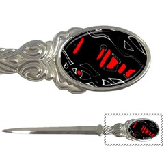 Black And Red Artistic Abstraction Letter Openers by Valentinaart