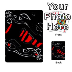 Black And Red Artistic Abstraction Playing Cards 54 Designs  by Valentinaart