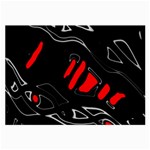 Black and red artistic abstraction Large Glasses Cloth Front