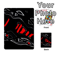 Black And Red Artistic Abstraction Multi-purpose Cards (rectangle) 