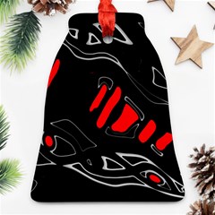 Black And Red Artistic Abstraction Ornament (bell)  by Valentinaart