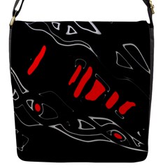 Black And Red Artistic Abstraction Flap Messenger Bag (s) by Valentinaart