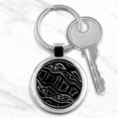 Black And White Decorative Design Key Chains (round)  by Valentinaart