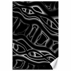 Black And White Decorative Design Canvas 24  X 36  by Valentinaart