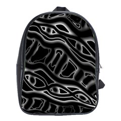 Black And White Decorative Design School Bags(large)  by Valentinaart