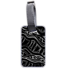 Black And White Decorative Design Luggage Tags (two Sides) by Valentinaart