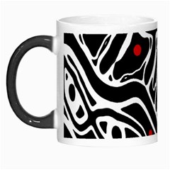 Red, Black And White Abstract Art Morph Mugs by Valentinaart