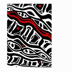 Red, Black And White Abstract Art Large Garden Flag (two Sides) by Valentinaart