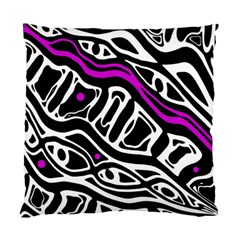 Purple, Black And White Abstract Art Standard Cushion Case (one Side) by Valentinaart