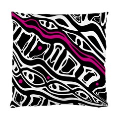 Magenta, Black And White Abstract Art Standard Cushion Case (one Side) by Valentinaart