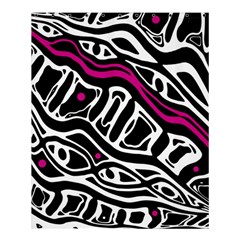 Magenta, Black And White Abstract Art Shower Curtain 60  X 72  (medium)  by Valentinaart