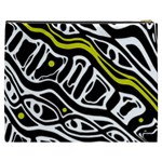 Yellow, black and white abstract art Cosmetic Bag (XXXL)  Back