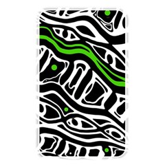 Green, Black And White Abstract Art Memory Card Reader by Valentinaart