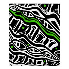 Green, Black And White Abstract Art Shower Curtain 60  X 72  (medium)  by Valentinaart