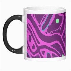 Purple And Green Abstract Art Morph Mugs by Valentinaart