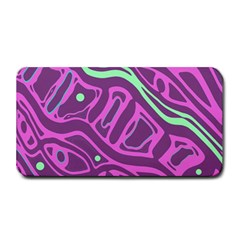 Purple And Green Abstract Art Medium Bar Mats by Valentinaart