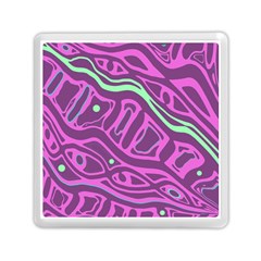 Purple And Green Abstract Art Memory Card Reader (square)  by Valentinaart