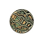 Green abstract art Hat Clip Ball Marker (10 pack) Front