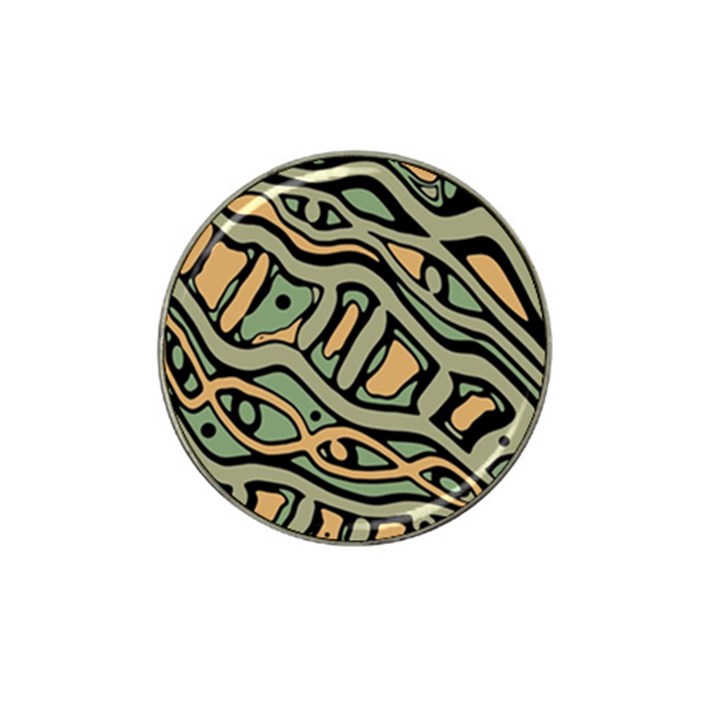 Green abstract art Hat Clip Ball Marker (10 pack)