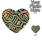 Green abstract art Playing Cards 54 (Heart)  Front - Heart7