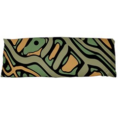 Green Abstract Art Body Pillow Case (dakimakura) by Valentinaart