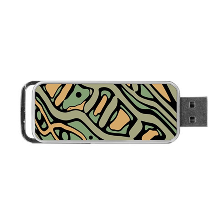 Green abstract art Portable USB Flash (One Side)