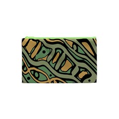 Green Abstract Art Cosmetic Bag (xs) by Valentinaart