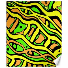 Yellow, Green And Oragne Abstract Art Canvas 8  X 10  by Valentinaart