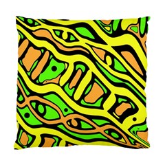 Yellow, Green And Oragne Abstract Art Standard Cushion Case (two Sides) by Valentinaart