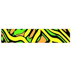 Yellow, Green And Oragne Abstract Art Flano Scarf (small) by Valentinaart