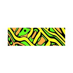 Yellow, Green And Oragne Abstract Art Satin Scarf (oblong) by Valentinaart