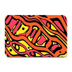 Orange Hot Abstract Art Plate Mats by Valentinaart