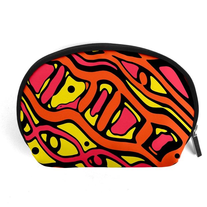 Orange hot abstract art Accessory Pouches (Large) 