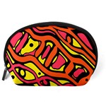 Orange hot abstract art Accessory Pouches (Large)  Back