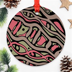 Decorative Abstract Art Ornament (round)  by Valentinaart