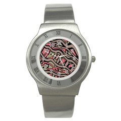 Decorative Abstract Art Stainless Steel Watch by Valentinaart