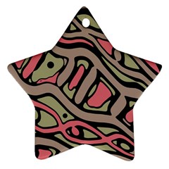 Decorative Abstract Art Star Ornament (two Sides)  by Valentinaart