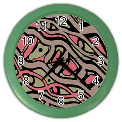 Decorative Abstract Art Color Wall Clocks by Valentinaart