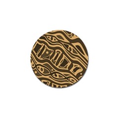 Brown Abstract Art Golf Ball Marker by Valentinaart