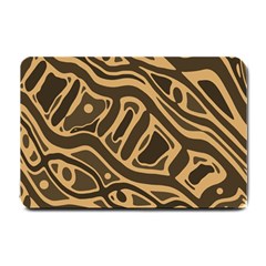 Brown Abstract Art Small Doormat 