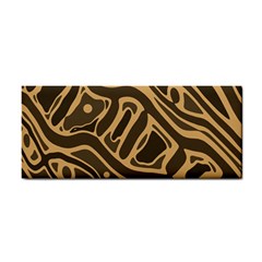 Brown Abstract Art Hand Towel