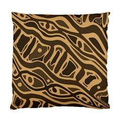 Brown Abstract Art Standard Cushion Case (one Side) by Valentinaart