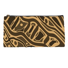 Brown Abstract Art Pencil Cases